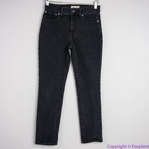 Madewell The Mid-Rise Perfect Vintage Jeans Clean Black‎ Wash, 25 - Picture 3 of 15